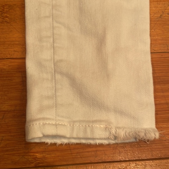 American eagle Outfitters stretch white jeans sz 0 short petite distressed - Picture 8 of 16